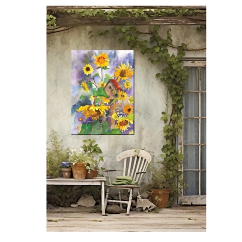 Auntie's Garden Outdoor Canvas Art Print