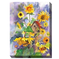 Auntie's Garden Outdoor Canvas Art Print