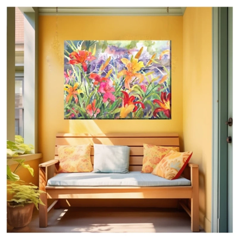 Floral Daylights Outdoor Canvas Art Print