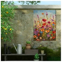 Beaming Blossoms Outdoor Canvas Art Print