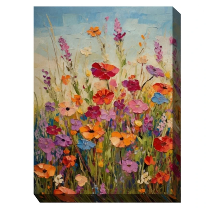 Beaming Blossoms Outdoor Canvas Art Print