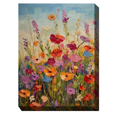 Beaming Blossoms Outdoor Canvas Art Print