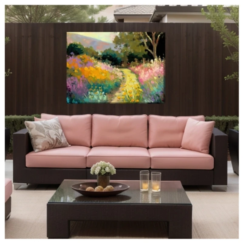 Hilltop Hike Outdoor Canvas Art Print