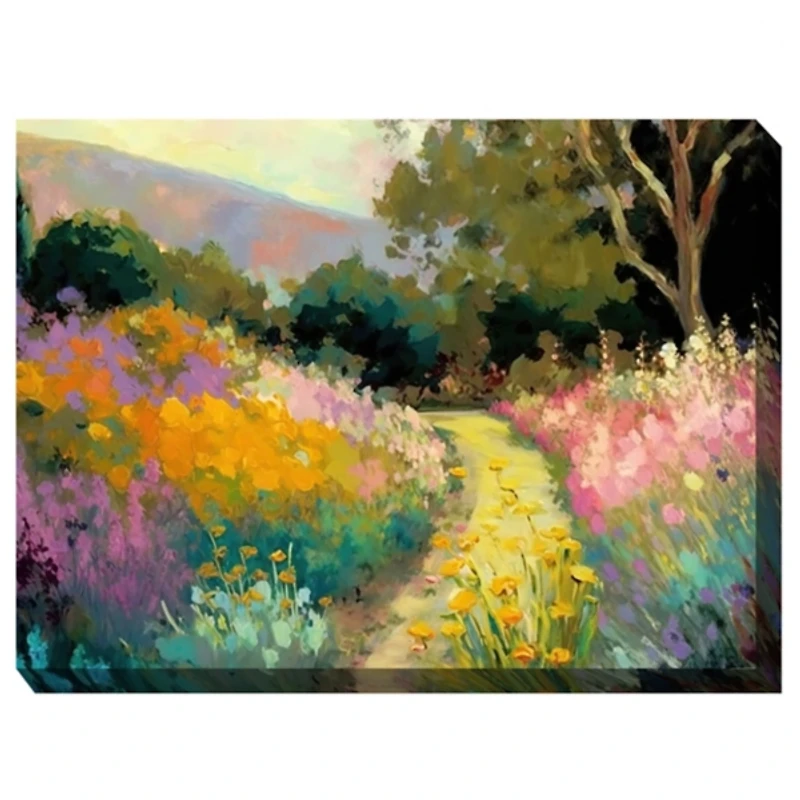 Hilltop Hike Outdoor Canvas Art Print