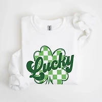 2XLarge Lucky Plaid Shamrock Sweatshirt