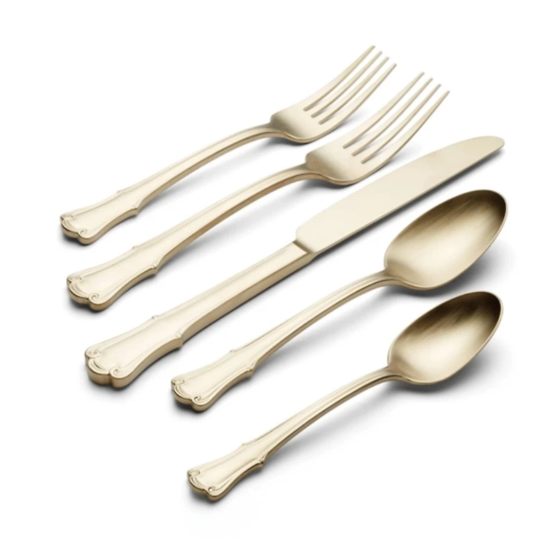 Satin Champagne James Street 20-pc. Flatware Set