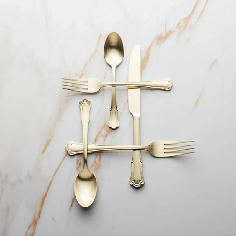 Satin Champagne James Street 20-pc. Flatware Set