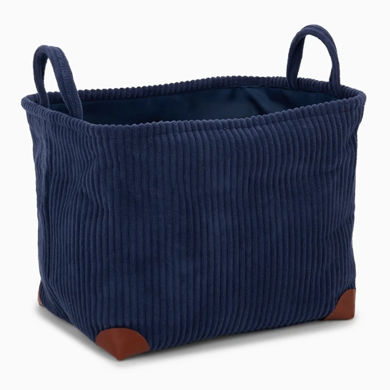 Navy Blue Cozy Corduroy Bin