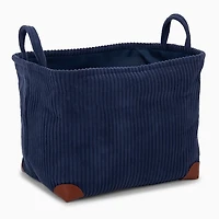 Navy Blue Cozy Corduroy Bin