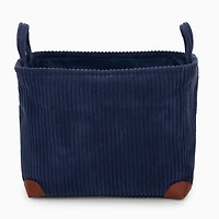 Navy Blue Cozy Corduroy Bin