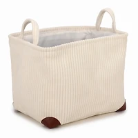 Cream Cozy Corduroy Bin