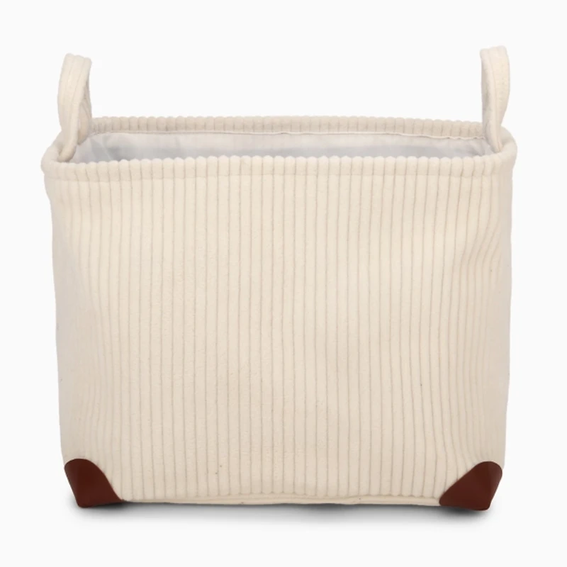 Cream Cozy Corduroy Bin