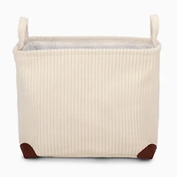 Cream Cozy Corduroy Bin