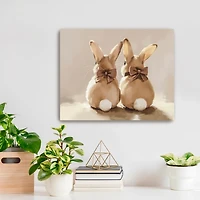 Buck and Doe Easter Canvas Art Print