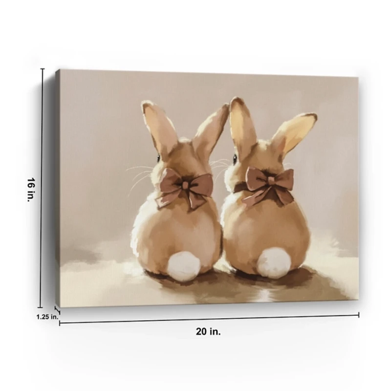 Buck and Doe Easter Canvas Art Print