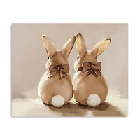 Buck and Doe Easter Canvas Art Print