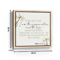 Jesus Said Framed Canvas Art Print