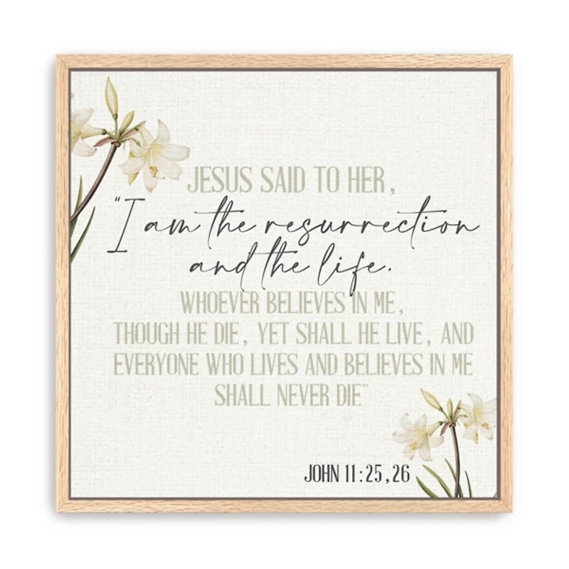 Jesus Said Framed Canvas Art Print