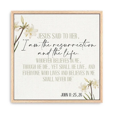 Jesus Said Framed Canvas Art Print