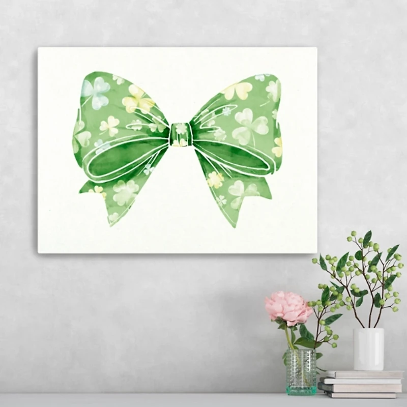 Clover Bow Canvas Art Print