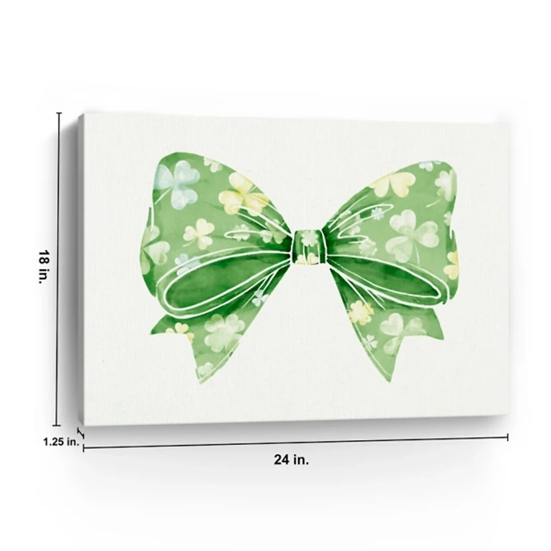 Clover Bow Canvas Art Print