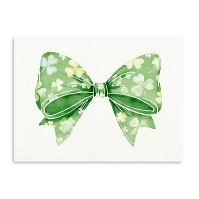 Clover Bow Canvas Art Print