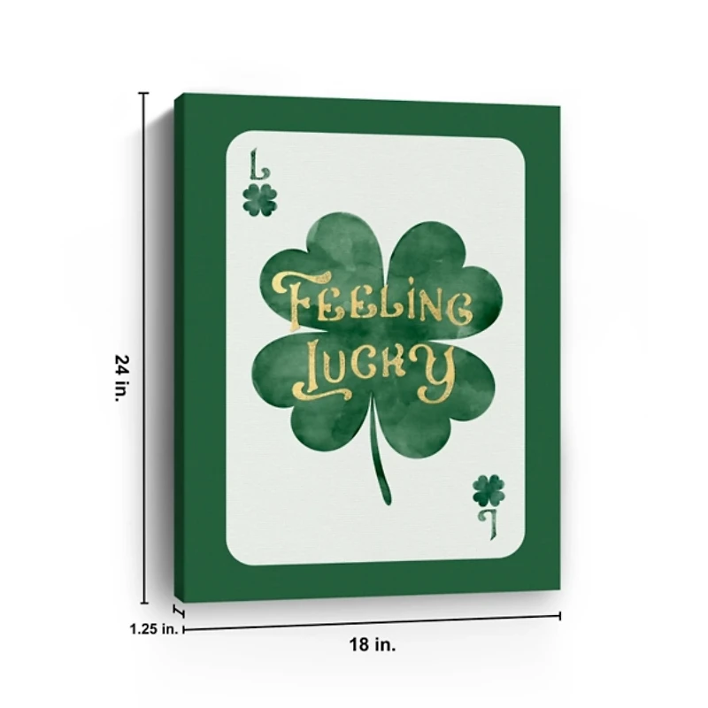 Feeling Lucky Card Canvas Art Print