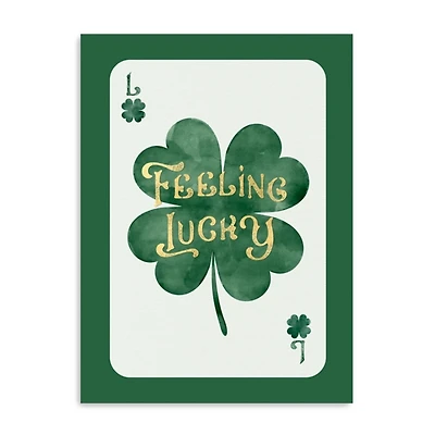 Feeling Lucky Card Canvas Art Print