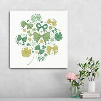 Bows and Clovers Canvas Art Print