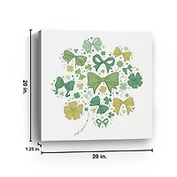 Bows and Clovers Canvas Art Print