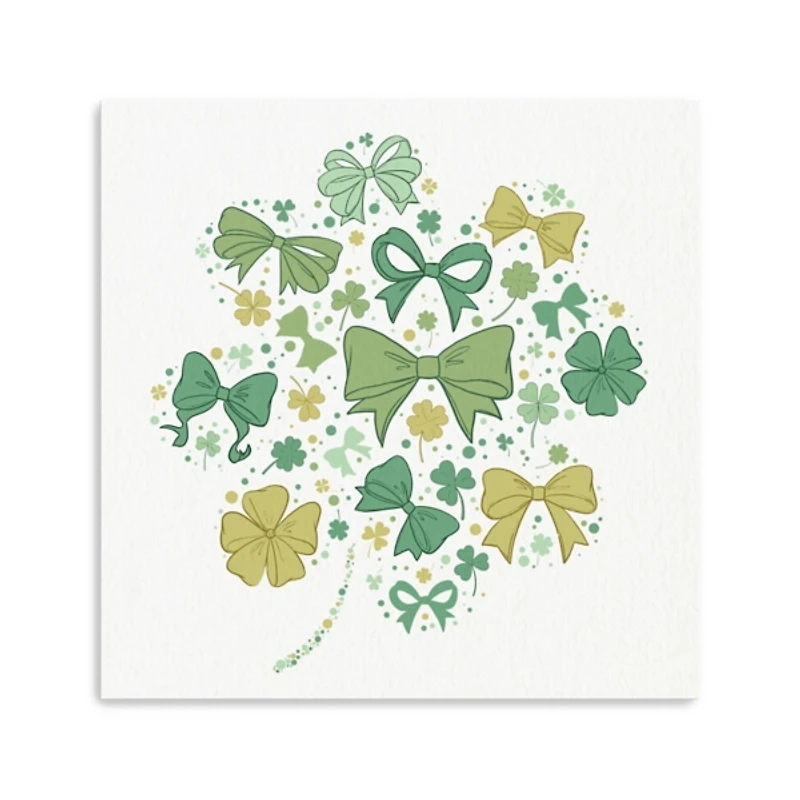 Bows and Clovers Canvas Art Print