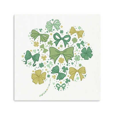 Bows and Clovers Canvas Art Print