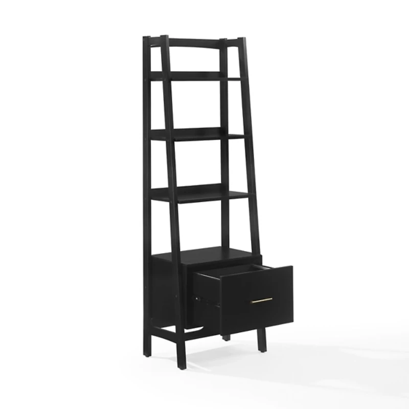 Small Black Landon Etegere Bookshelf