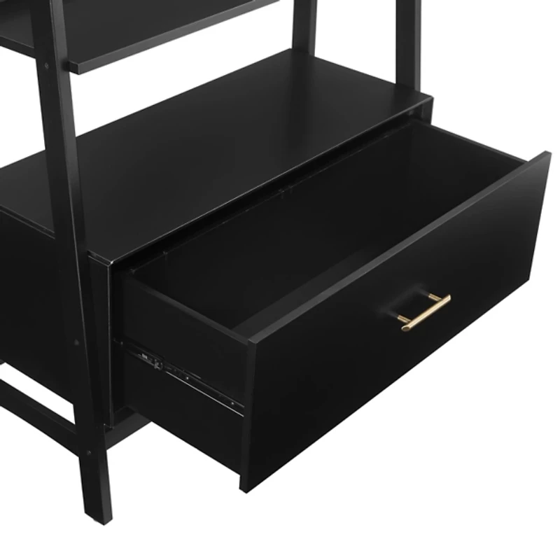 Large Black Landon Etegere Bookshelf