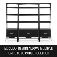 Large Black Landon Etegere Bookshelf