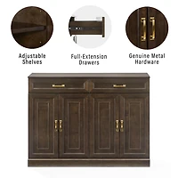 Dark Brown Wood Stanton Sideboard