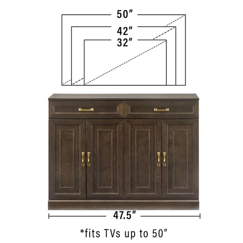 Dark Brown Wood Stanton Sideboard