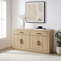Whitewashed Natural Isla Sideboard