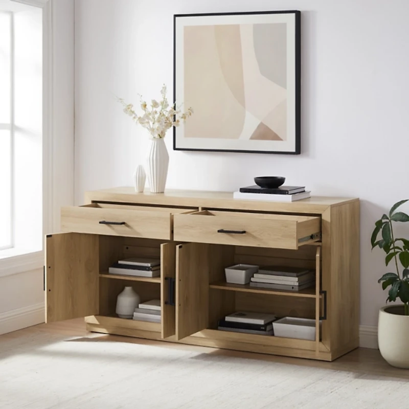 Whitewashed Natural Isla Sideboard