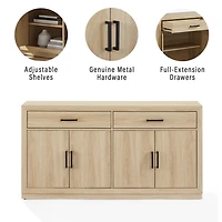 Whitewashed Natural Isla Sideboard