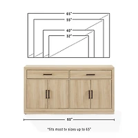 Whitewashed Natural Isla Sideboard