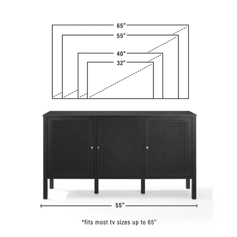 Black Modern Perry Cabinet