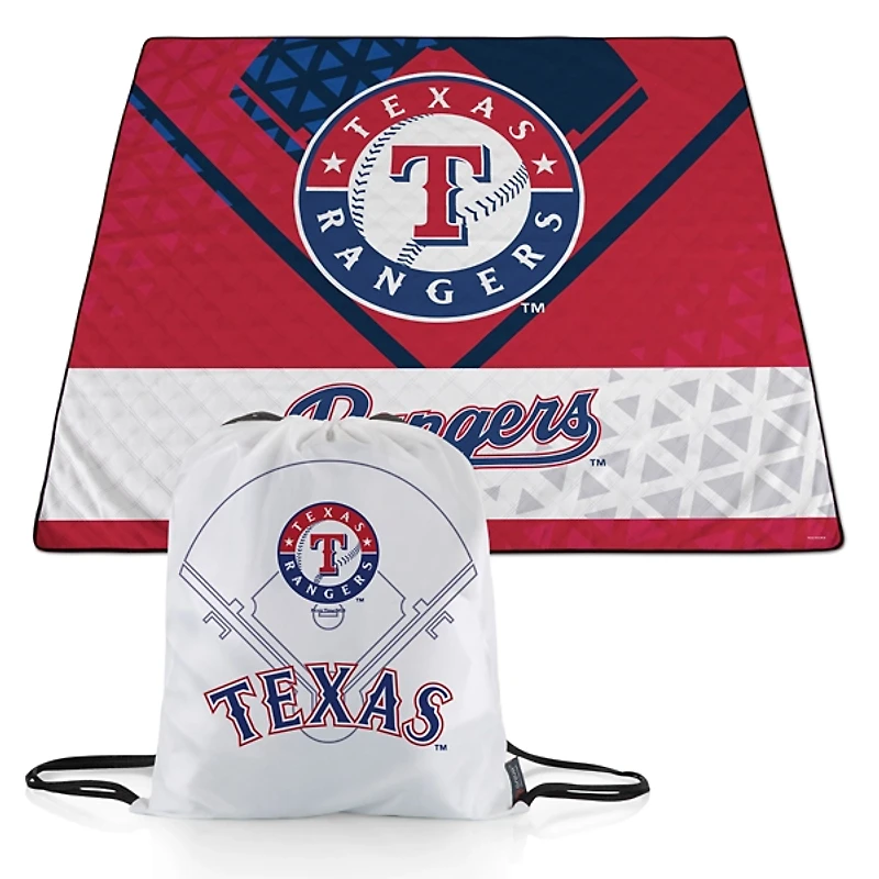 Texas Rangers Picnic Blanket & Drawstring Bag Set
