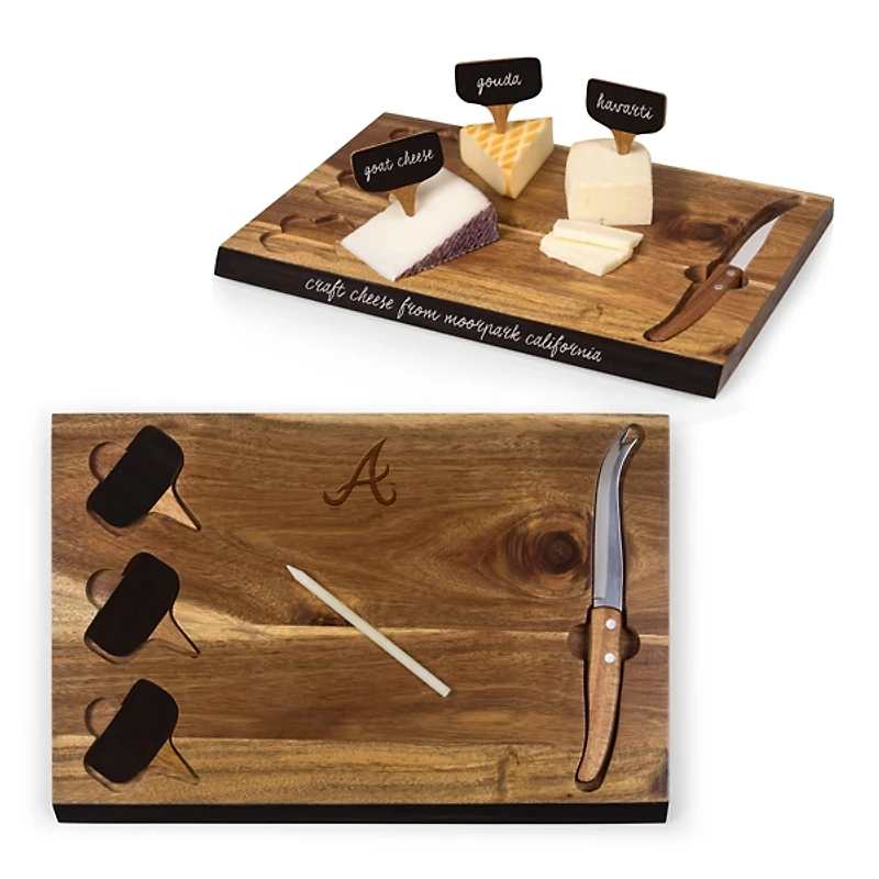 Atlanta Braves Cheese Board and Tools Set