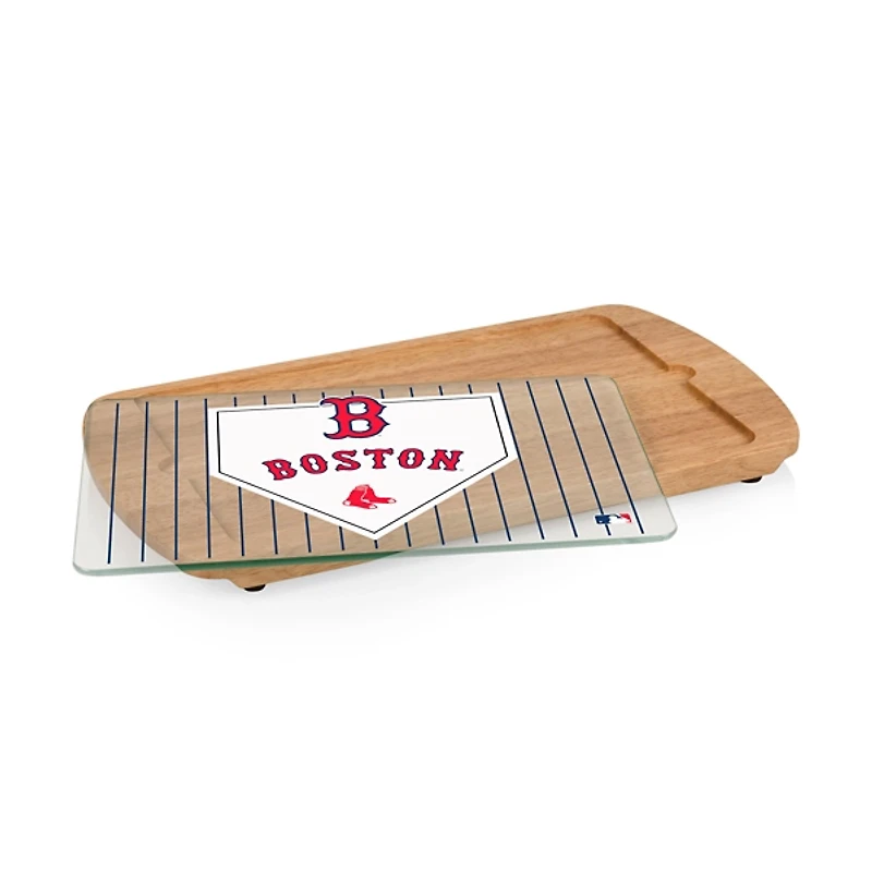Boston Red Sox Billboard Glass Top Serving Board