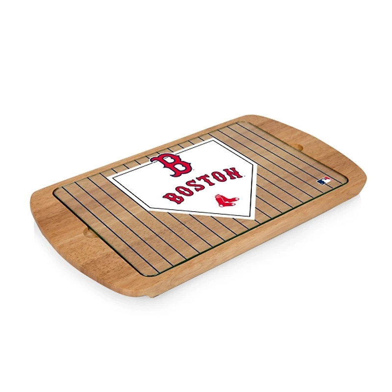 Boston Red Sox Billboard Glass Top Serving Board