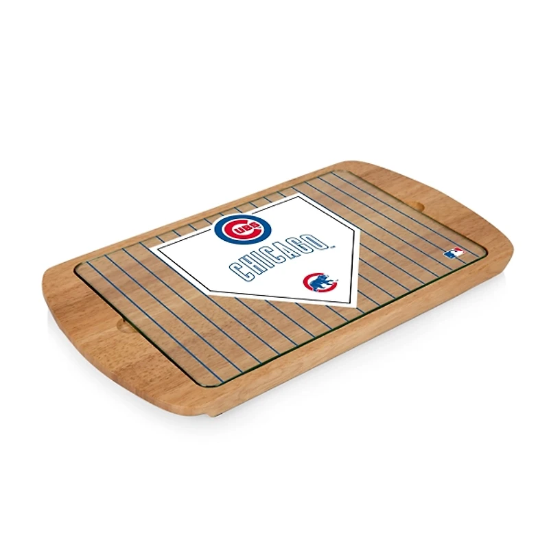 Chicago Cubs Billboard Glass Top Serving Board