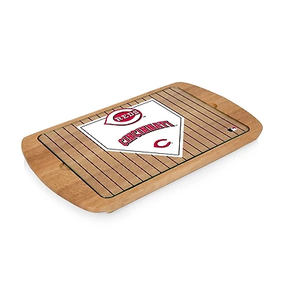 Cincinnati Reds Billboard Glass Top Serving Board