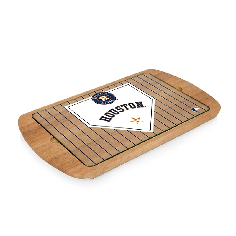 Houston Astros Billboard Glass Top Serving Board