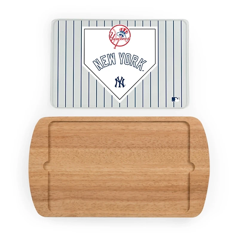 New York Yankees Billboard Glass Top Serving Board